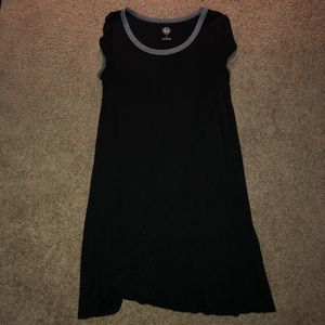Flowy Black Ringer t-shirt dress